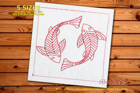 Abstract Fish Design for Festive Seasonal Projects