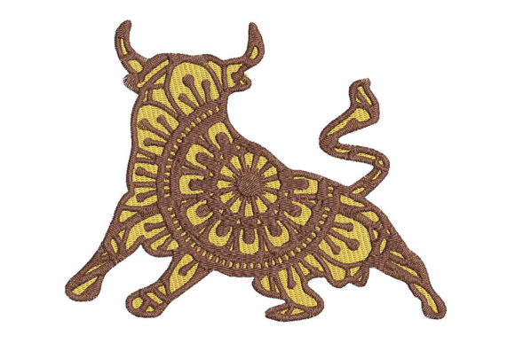 Bull Zodiac Taurus Mandala Style