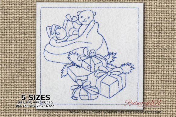 Christmas Bag Filled with Toys and Gifts