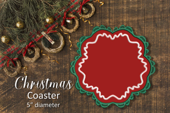 Christmas Coaster: A Charming, Low-Stitch Holiday Embroidery Design