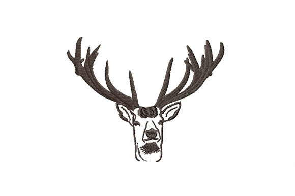 Deer Head Black Silhouette