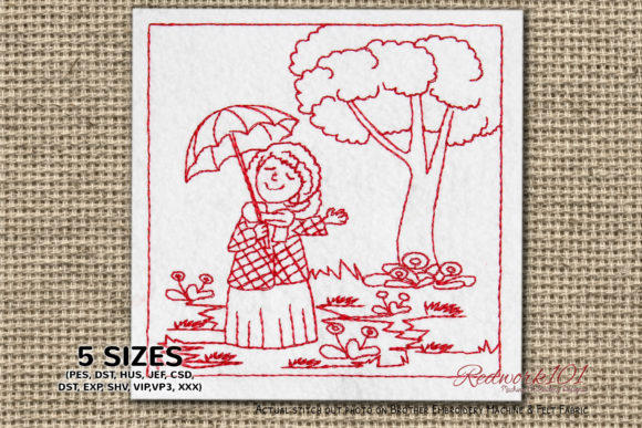 Girl Holding an Umbrella: A Charming Design for Merch