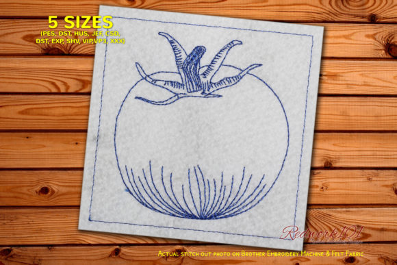 Juicy Tomato Redwork Design: A Fresh Holiday Embellishment