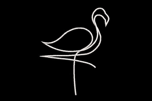Minimalistic One Line Flamingo