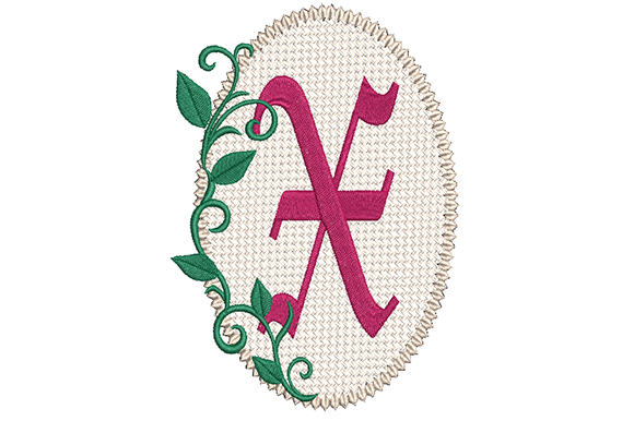 Olde English Monogram Letter X