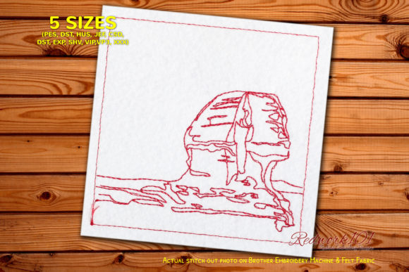 The Great Sphinx of Giza Redwork